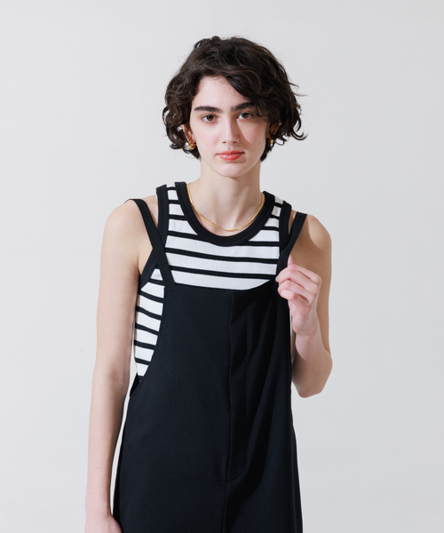 REK　リネンサロペット coca｜リネンライクワイドサロペット | Rakuten Fashion(楽天