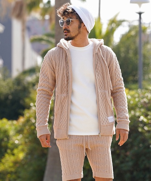 adamsJUGGLER（アダムスジャグラー） パーカー RTEGケーブルフェザー