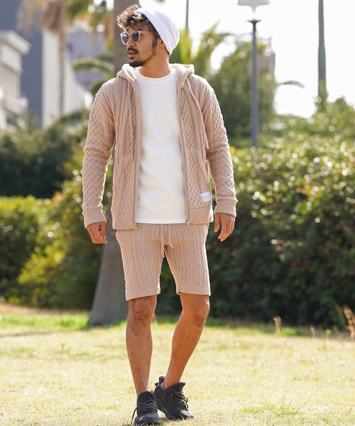 adamsJUGGLER（アダムスジャグラー） パーカー RTEGケーブルフェザー