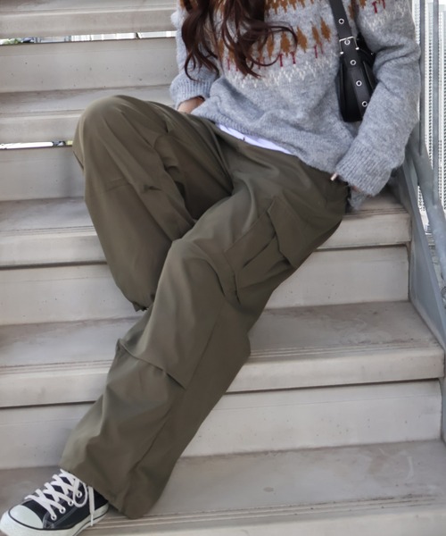 SpRay（スプレイ） カーゴパンツ パラシュートカーゴパンツ レディース