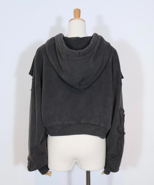 パーカー rurumu:/ルルムウ/Ainsel applique gradation hoodie レディース メンズ rurumu: パーカー rurumu:/ルルムウ/Ainsel applique gradation