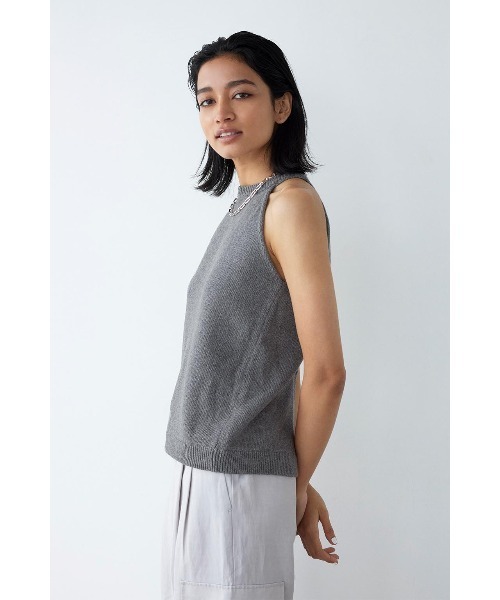 ALEXIA STAM タンクトップ ノースリーブ Halterneck Back Slit
