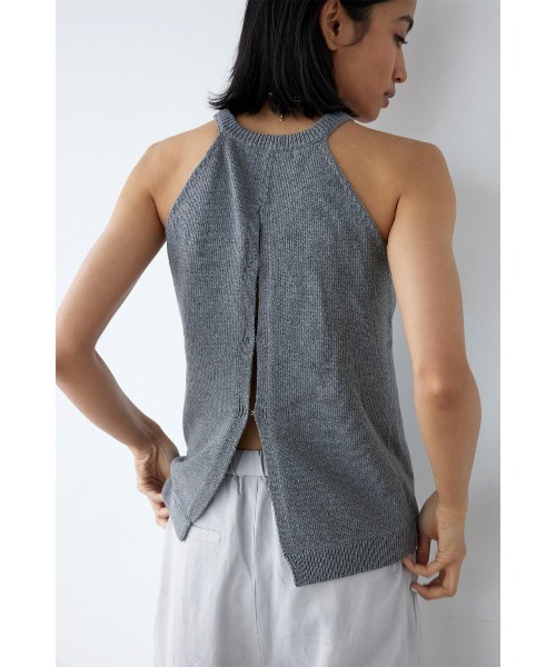 ALEXIA STAM (アリシアスタン) バックスリットタンクトップ ALEXIA STAM タンクトップ ノースリーブ Halterneck Back Slit