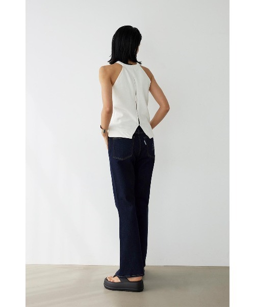 ALEXIA STAM タンクトップ ノースリーブ Halterneck Back Slit