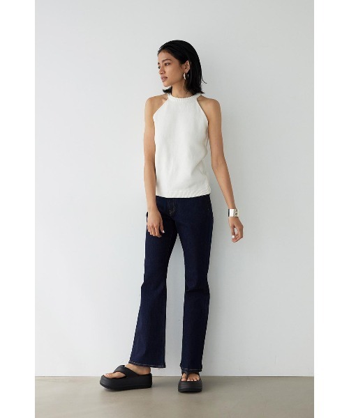 ALEXIA STAM タンクトップ ノースリーブ Halterneck Back Slit