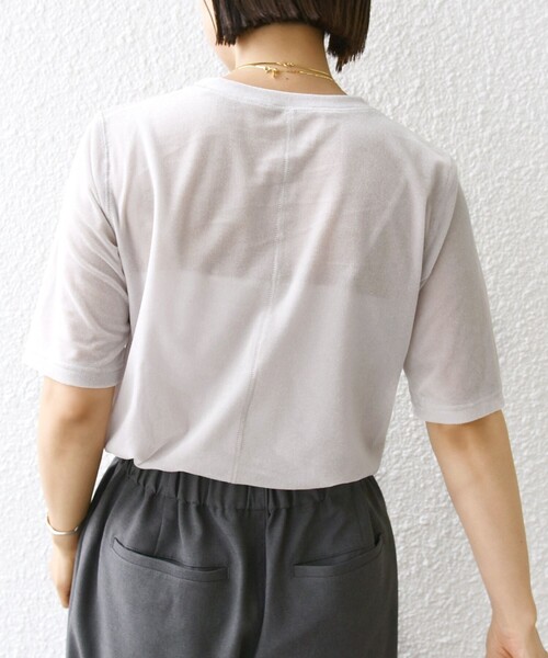 tシャツ 「手洗い可能」シアー ショートスリーブ プルオーバー レディース SHIPS tシャツ 「手洗い可能」シアー ショートスリーブ プル
