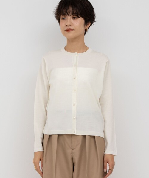 nowos クルーネックカーディガン　63,800円　アイボリー nowos クルーネック カーディガン - メルカリ