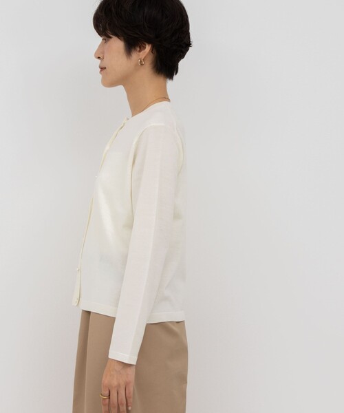 nowos クルーネックカーディガン　63,800円　アイボリー nowos クルーネック カーディガン - メルカリ