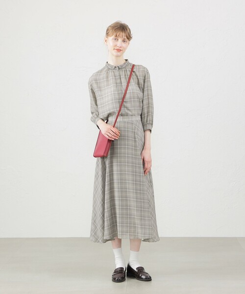 スカート 「crinkle crinkle crinkle」シルクコットンフリルティアード