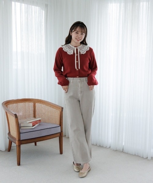 flower つけ襟 付け襟 ビンテージライクレースカラー : ZOZOTOWN Yahoo