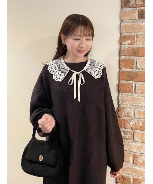 flower つけ襟 付け襟 ビンテージライクレースカラー : ZOZOTOWN Yahoo