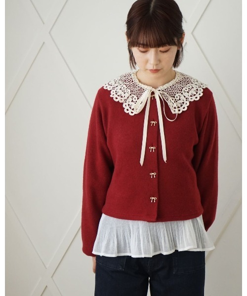 flower つけ襟 付け襟 ビンテージライクレースカラー : ZOZOTOWN Yahoo