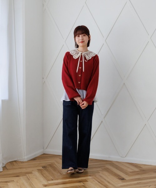 flower つけ襟 付け襟 ビンテージライクレースカラー : ZOZOTOWN Yahoo