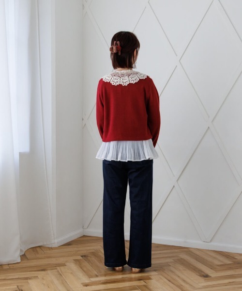 flower つけ襟 付け襟 ビンテージライクレースカラー : ZOZOTOWN Yahoo