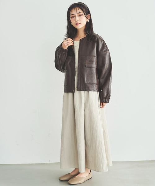 mil ブルゾン アウター 「150cm前後の小柄さんサイズ」フェイク mil ブルゾン アウター 「150cm前後の小柄さんサイズ」フェイク