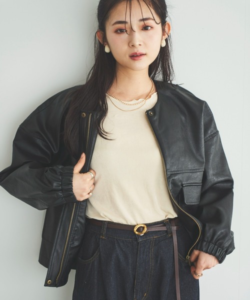 mil ブルゾン アウター 「150cm前後の小柄さんサイズ」フェイク