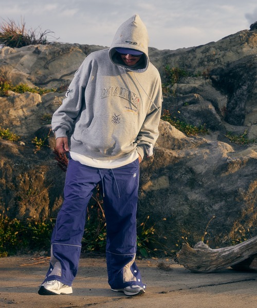 Re:room パンツ ナイロンパイピングトラックパンツ メンズ