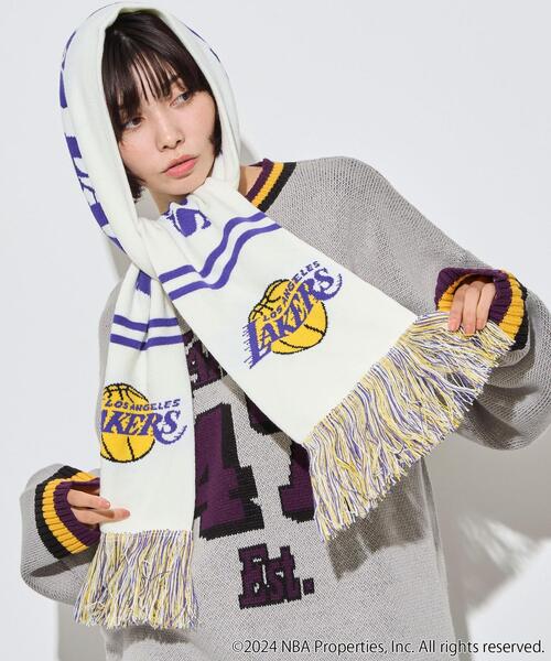 NBA マフラー ストール ∴WEGO/別注NBA マフラータオル レディース