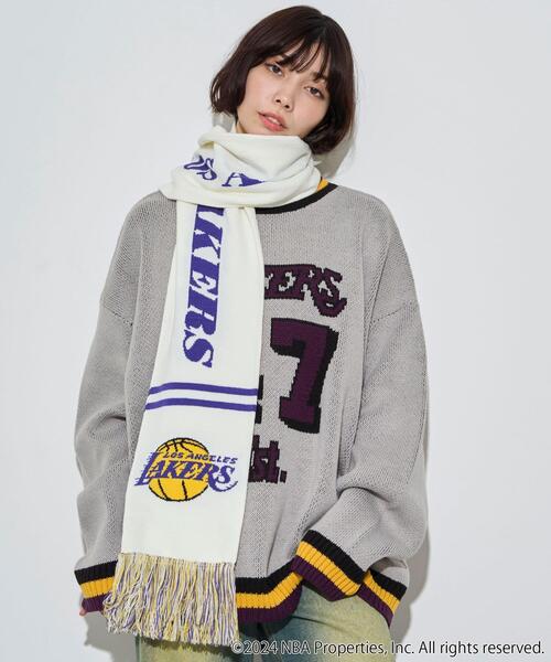 NBA マフラー ストール ∴WEGO/別注NBA マフラータオル レディース