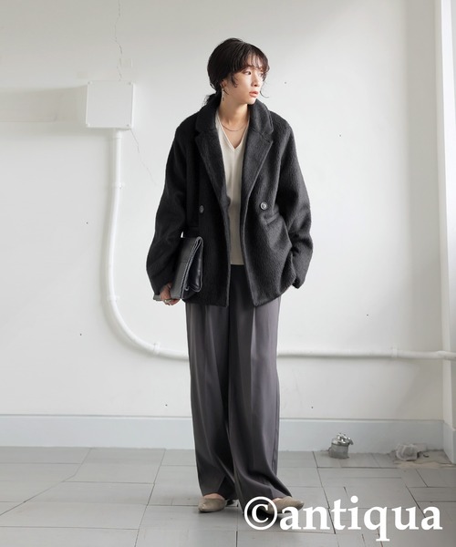 antiqua（アンティカ） ジャケット テーラードジャケット フェザー