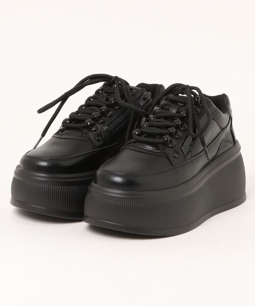 Mafmof スニーカー Mafmof(マフモフ)8cm厚底プラットフォーム