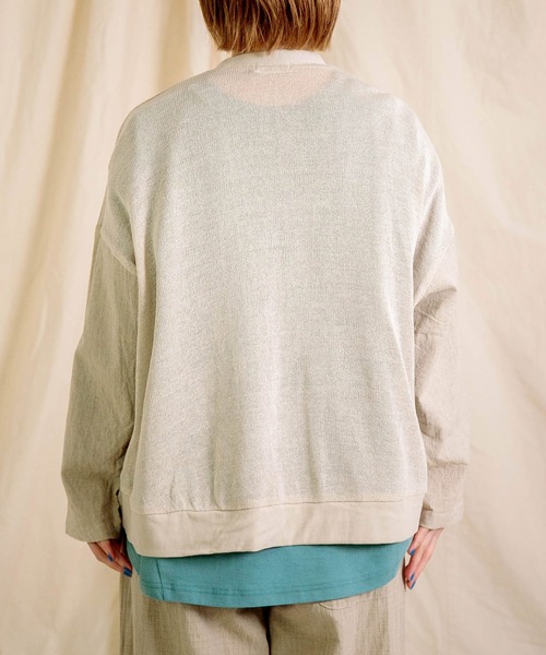 prit カーディガン 「prit」 ギマメッシュ×リネンコットンピン