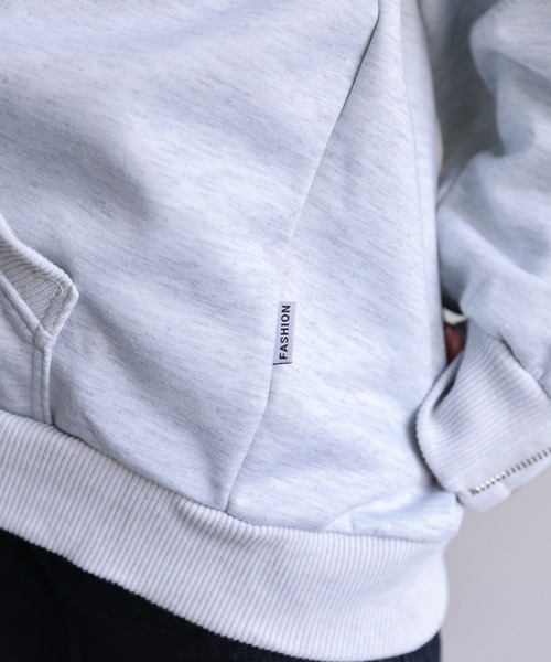 パーカー 「ユニセックス」胸元刺繍/ロゴ入り ジップアップスリーブフーディー/パーカー/裏起毛 レディース メンズ | CREARE -LINO- | 15