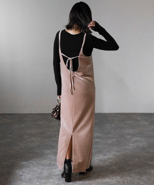 Bonjour Sagan（ボンジュールサガン） ワンピース バックリボンベロア