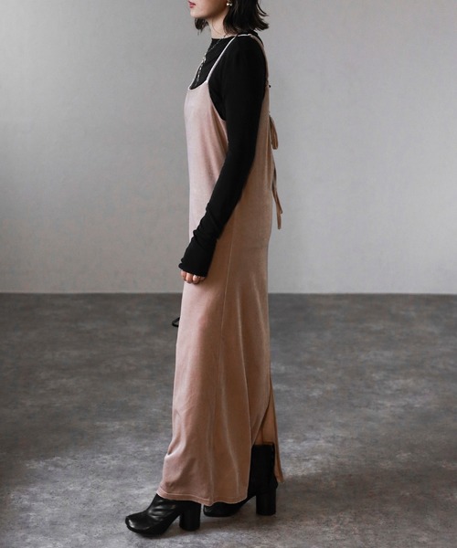 Bonjour Sagan（ボンジュールサガン） ワンピース バックリボンベロア