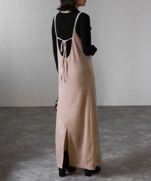 Bonjour Sagan（ボンジュールサガン） ワンピース バックリボンベロア