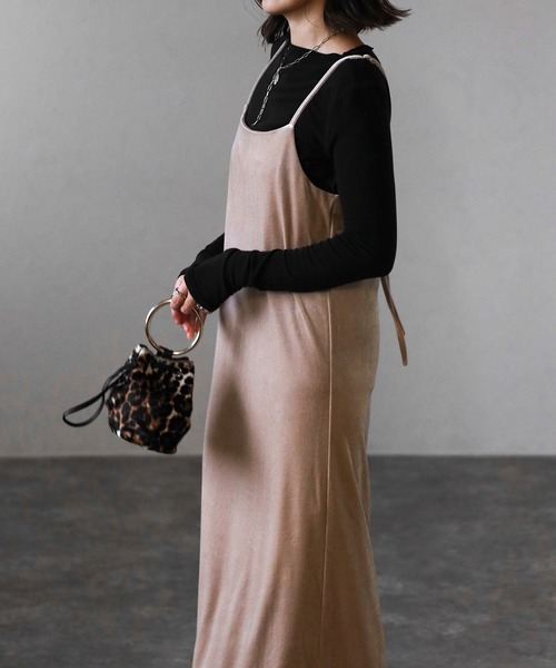 Bonjour Sagan（ボンジュールサガン） ワンピース バックリボンベロア