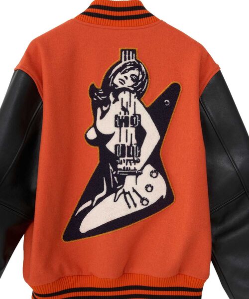 Hysteric Glamour TURN THE MUSIC UPスタジャン TURN THE MUSIC UP刺繍 スタジャン|HYSTERIC GLAMOUR MEN