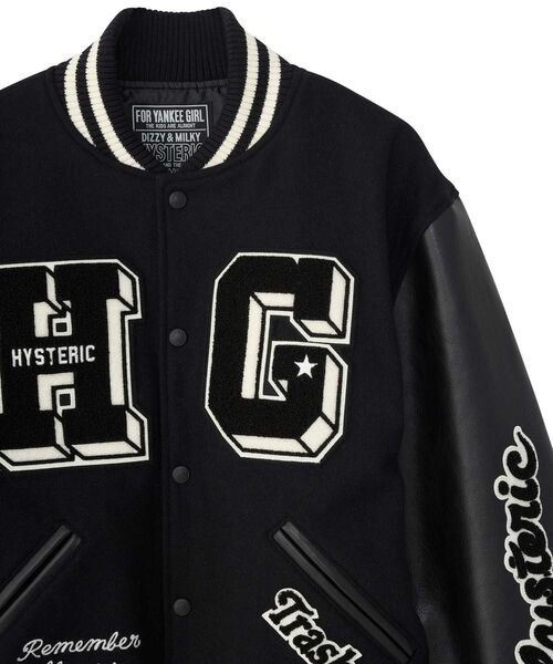 Hysteric Glamour TURN THE MUSIC UPスタジャン TURN THE MUSIC UP刺繍 スタジャン|HYSTERIC GLAMOUR MEN