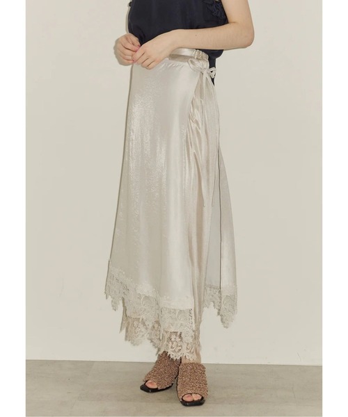 LA BELLE ETUDE（ラベルエチュード） スカート 裾レースラップデザイン