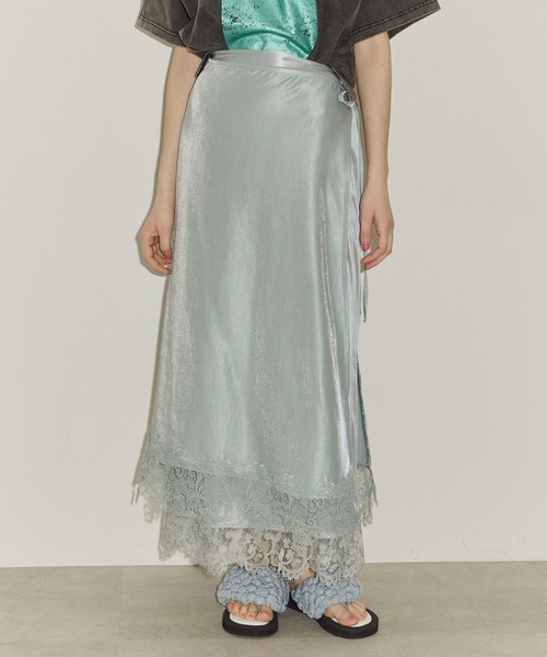 LA BELLE ETUDE（ラベルエチュード） スカート 裾レースラップデザイン