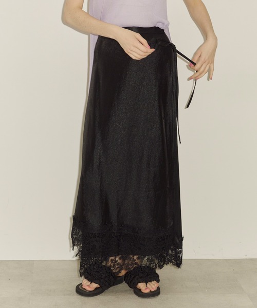 LA BELLE ETUDE（ラベルエチュード） スカート 裾レースラップデザイン