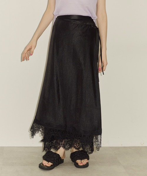 LA BELLE ETUDE（ラベルエチュード） スカート 裾レースラップデザイン