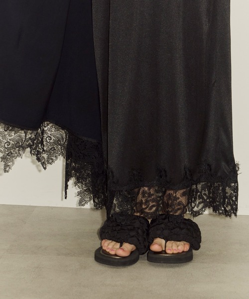 LA BELLE ETUDE（ラベルエチュード） スカート 裾レースラップデザイン