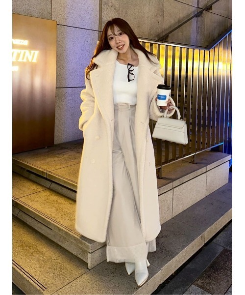 rienda（リエンダ） スラックス パンツ チュールレイヤードジャスト