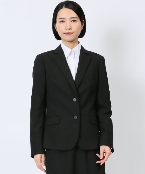 m．f．エディトリアル（m．f．editorial）/【ストレッチ ウォッシャブル 撥水】m．f．エディトリアル 黒無地2釦ジャケット(セットアッ… m.f.editorial（エムエフエディトリアル） スーツ 「ストレッチ