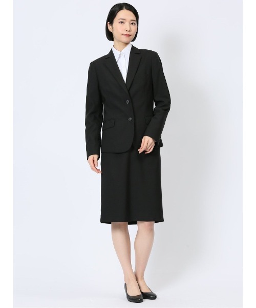 m．f．エディトリアル（m．f．editorial）/【ストレッチ ウォッシャブル 撥水】m．f．エディトリアル 黒無地2釦ジャケット(セットアッ… m.f.editorial（エムエフエディトリアル） スーツ 「ストレッチ