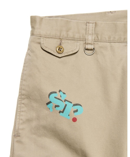 ワイドパンツ チノパン SIMON TAYLOR: LOGO CHINO PANTS メンズ レディースの画像