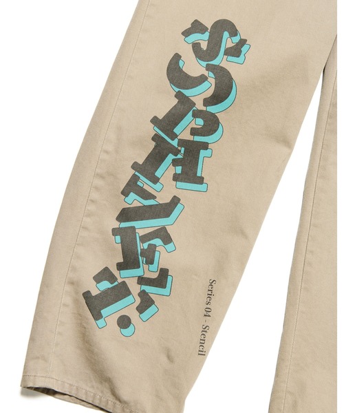 ワイドパンツ チノパン SIMON TAYLOR: LOGO CHINO PANTS メンズ レディースの画像