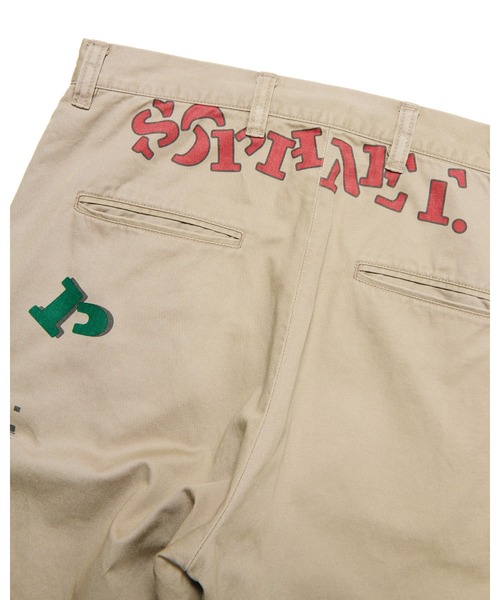 ワイドパンツ チノパン SIMON TAYLOR: LOGO CHINO PANTS メンズ レディースの画像