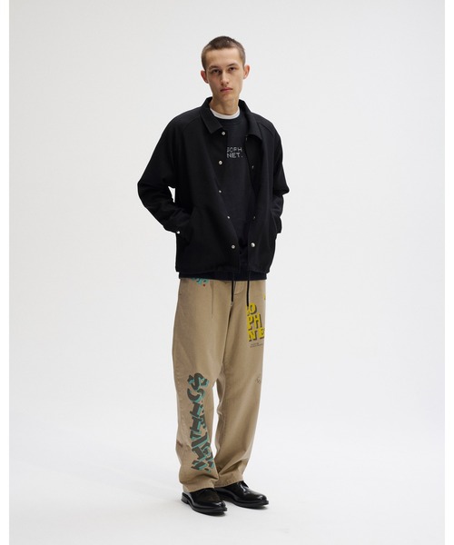 ワイドパンツ チノパン SIMON TAYLOR: LOGO CHINO PANTS メンズ レディースの画像