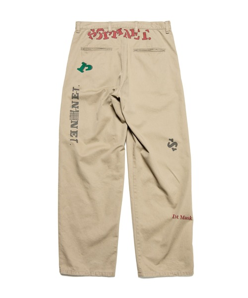 ワイドパンツ チノパン SIMON TAYLOR: LOGO CHINO PANTS メンズ レディースの画像