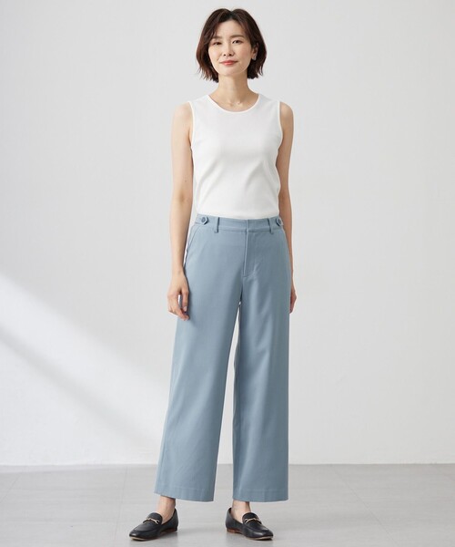 J.PRESS タンクトップ ノースリーブ 「洗える」リブ カットソー