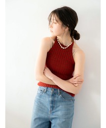 タンクトップ ノースリーブ ホルターネックデザインニット レディース｜ZOZOTOWN Yahoo!店