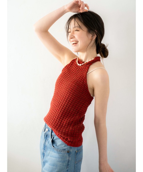 Ｕｎｇｒｉｄ*シースルーレースタンク Ungrid（アングリッド） タンクトップ ノースリーブ ホルターネック
