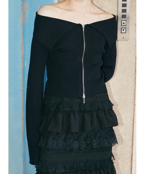 COEL（コエル） ニット セーター オフショルタイトジップニット